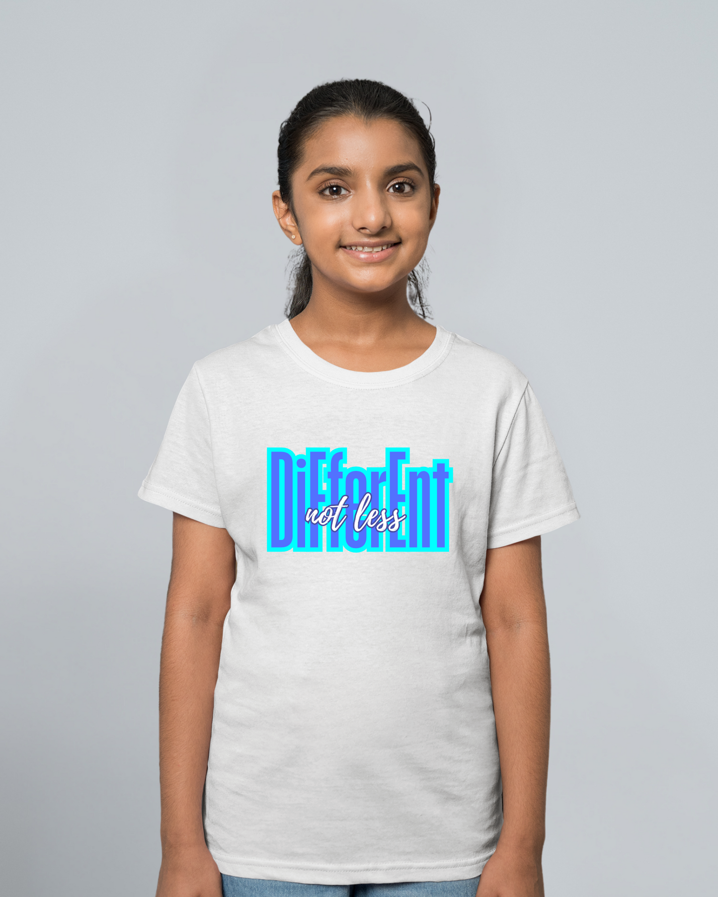 Different, Not Less Tee- Blue