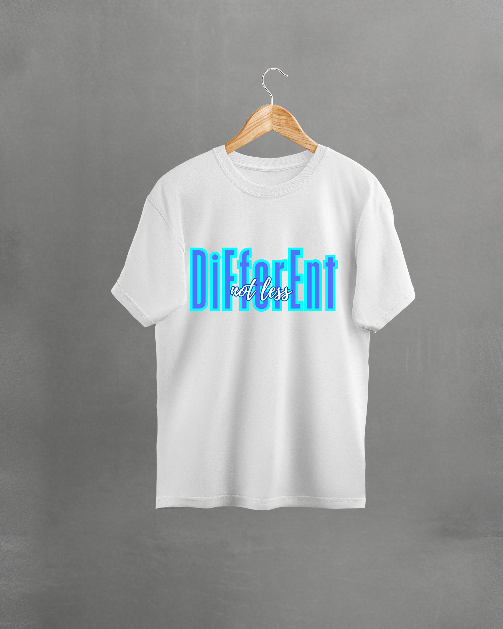 Different, Not Less Tee- Blue